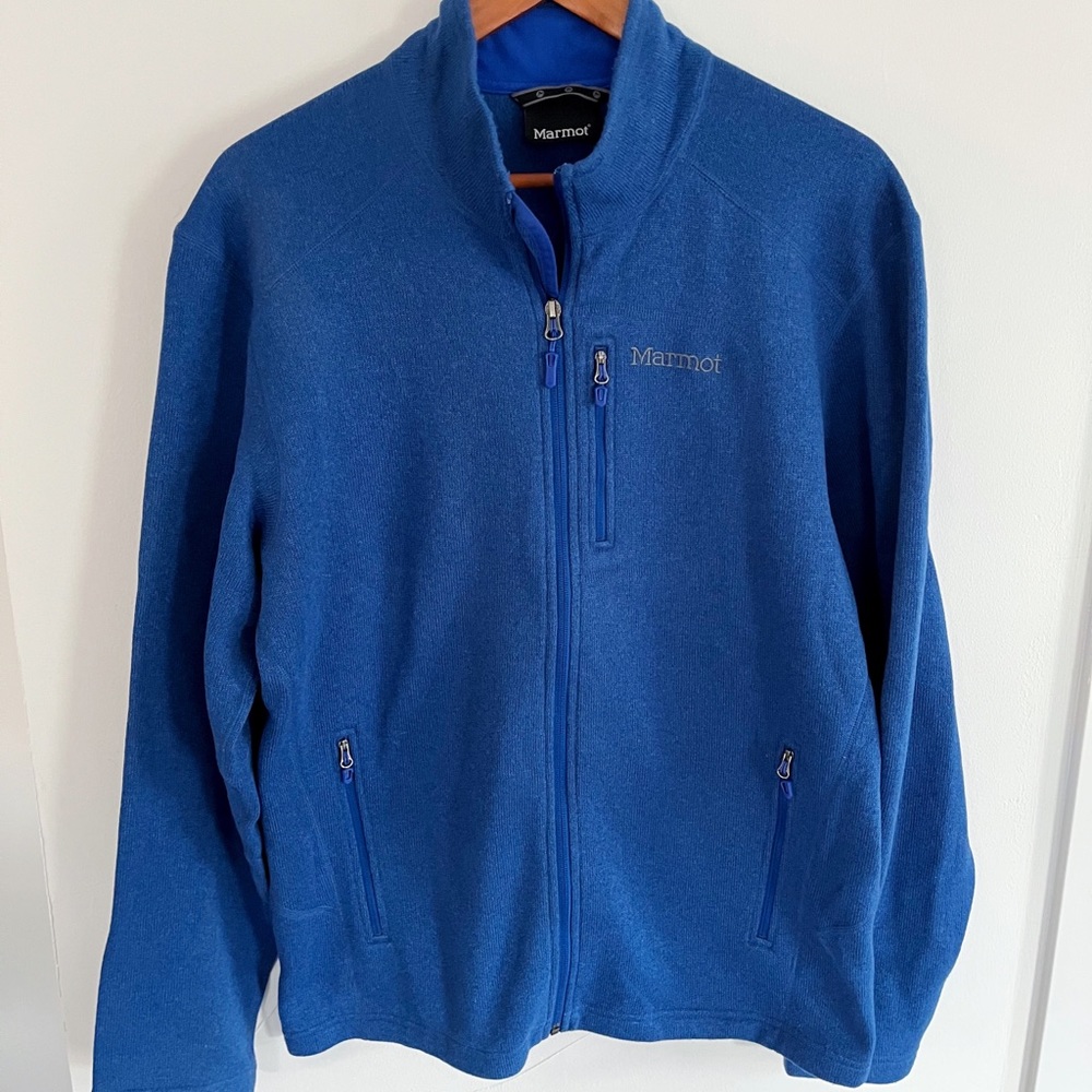 Marmot Blue Fleece zip up size L